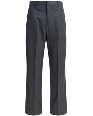 BRIGLIA Luxuriöse Graue Woll-Kaschmir-Hose
