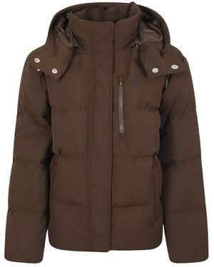 Ralph Lauren Jassen ,Bruin ,Polyester Pufferjas