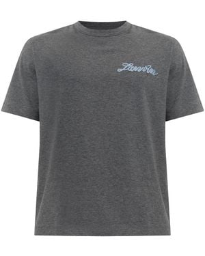 Lanvin Tops ,Grijs ,Katoen Petit Logo T-Shirt