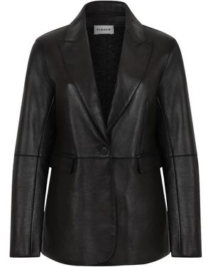 P.A.R.O.S.H. Jassen ,Zwart ,Leer Maciock Leren Blazer
