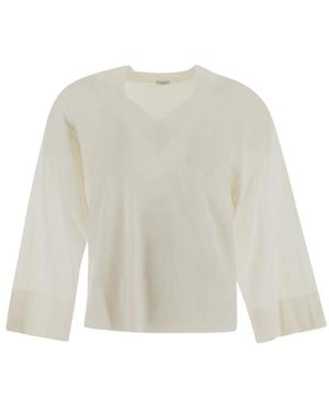 Malo V-Ausschnitt Pullover Für Frauen - Weiß