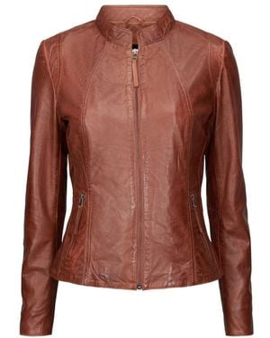 Btfcph Jacket With Waist Zip Pockets Skind 10500 - Braun