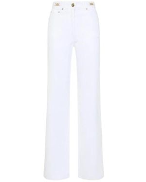 Versace Medusa Buckle Wide-Leg Jeans - Weiß