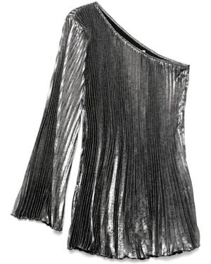 L'idée Ein-schulter dunkelgraues plissiertes kleid l'idée