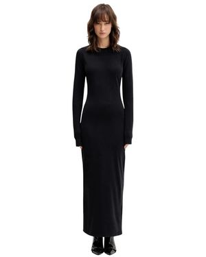 Vetements Ribbed Maxi Jurk - Zwart
