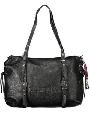 Desigual Textured Hobo Handbag - Zwart