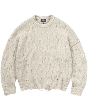 Represent Truien & Vesten ,Wol Distress Knit Sweater - Wit