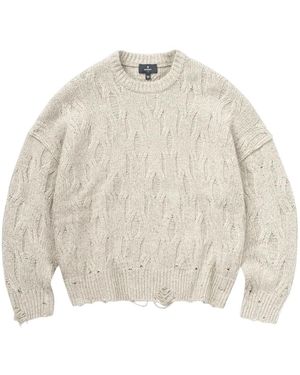 Represent Truien & Vesten ,Wol Distress Knit Sweater - Wit