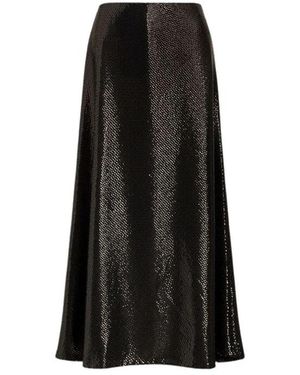 Alberta Ferretti Ausgestellter Pailletten-Midirock - Schwarz