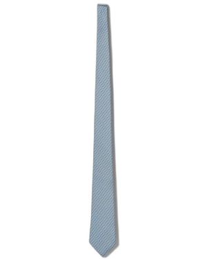 ZEGNA Seidenkrawatte Mit Durchgehendem Segel-Print - Blau