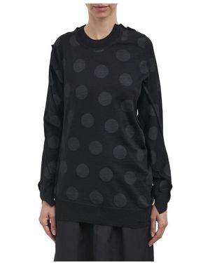Junya Watanabe Gepunkteter Wollpullover - Schwarz