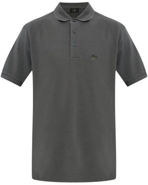 Etro Polohemd Mit Stickerei - Grau