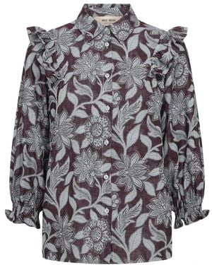 Mos Mosh Overhemden ,Veelkleurig ,Shirt - Grijs