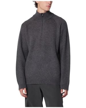 Hiking Patrol Hoodies & Sweatvesten ,Grijs ,Wol Essence Mohair Gemengd Gebreid Top