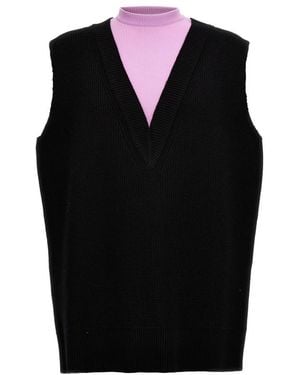 Jil Sander Waistcoats - Black