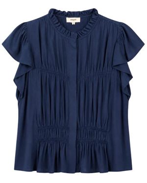 Suncoo Overhemden ,Blauw ,Lou Blusa
