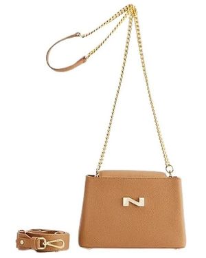 Nathan-Baume Tassen ,Bruin ,Poppy Crossbodytas - Naturel