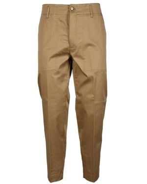 BRIGLIA Pantaloni casual in cotone elastan - Neutro