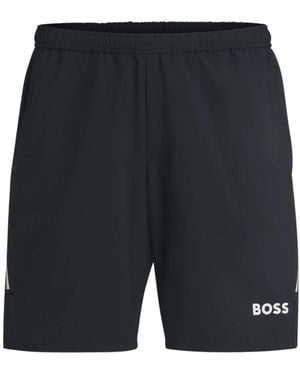 BOSS Schwarze Tennis Bermuda Hose