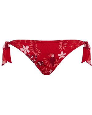 Vilebrequin Badmode ,Rood ,Zij-Strik Bikini Broekje Papel De Embrulho