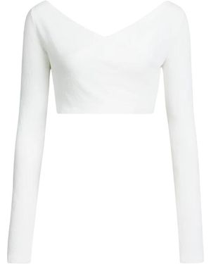 Alaïa V-Neck Knitwear - Blanco