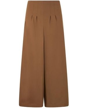 Alberta Ferretti Broeken ,Bruin ,Wol Baggy Broek