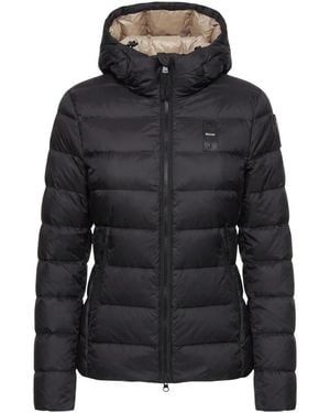 Blauer Jassen ,Zwart ,Leer Charme Down Jacket
