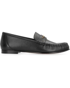 Chloé Leren Loafers Met Ronde Neus - Zwart