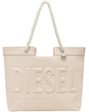 DIESEL Tassen ,Leer 3D Tote Bag - Naturel