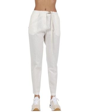 White Sand Broeken ,Wit ,Stijlvolle Broek Voor Mannen - Grijs
