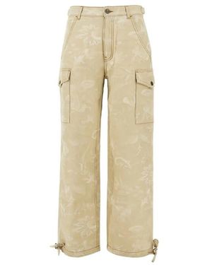 Etro Cargo Broek Van Katoen Met Print - Naturel