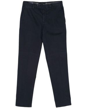 Luigi Bianchi Blaue texturierte baumwollhose luigi bianchi tova