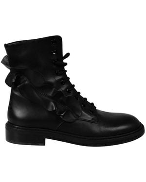 Pinko Schoenen ,Zwart ,Leer Velocita Stivale