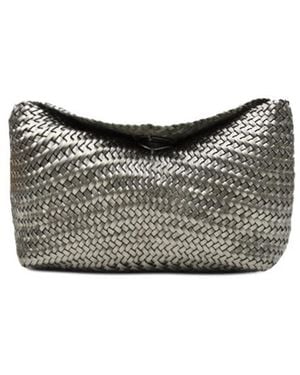 Dragon Diffusion Diagonal Weave Flap Corsina Bag - Grau