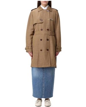 Fay Trench Coats - Natural