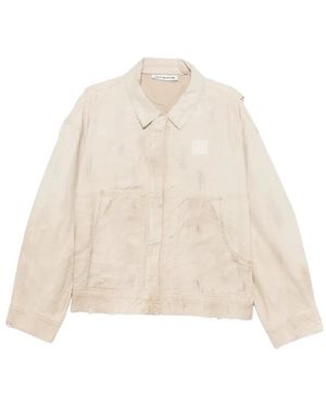 Cole Buxton Denim Jassen - Naturel