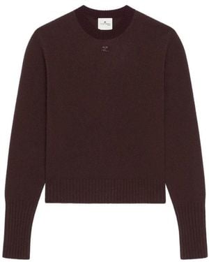 Courreges Round-Neck Knitwear - Brown