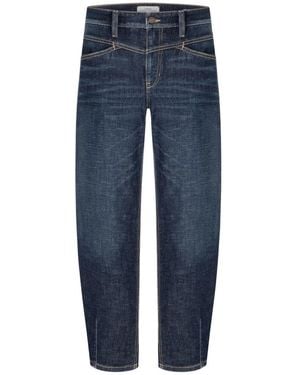 Cambio Elin O-Shape Cropped Jeans - Blau