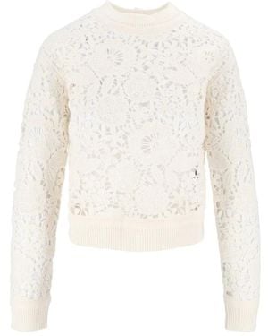 Ermanno Scervino Round-Neck Knitwear - Blanc