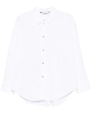 Max Mara Baumwoll-Oxford-Hemd - Weiß