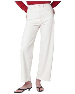 Mother Straight Pants - Natural