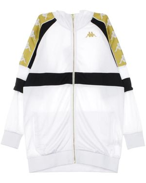 Kappa Hoodies & Sweatvesten ,Wit Trainingsjack Wit/Zwart/Geel