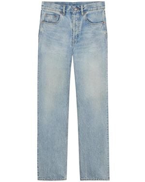 Saint Laurent Jeans ,Blauw ,Katoen Losvallende Straight Jeans