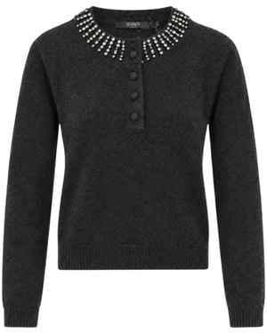 Seventy Pullover Mit Steinbesatz - Schwarz