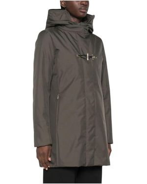 Fay Jassen ,Groen ,Gewatteerde Parka Met Capuchon - Grijs