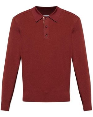 Burberry V-Neck Knitwear - Rosso