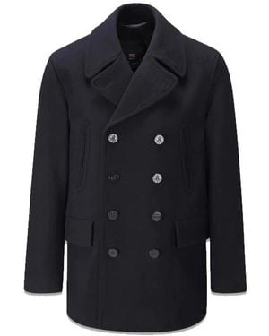 Gloverall Double-Breasted Coats - Blue