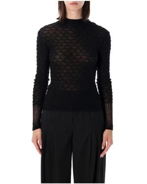 Lanvin Hochgeschlossener Strickpullover - Schwarz
