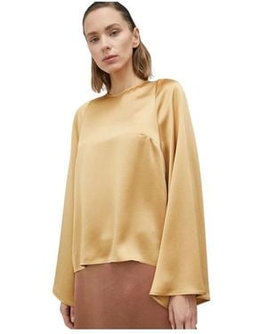 By Malene Birger Overhemden ,Geel ,Polyester Brynnas Blouse - Naturel