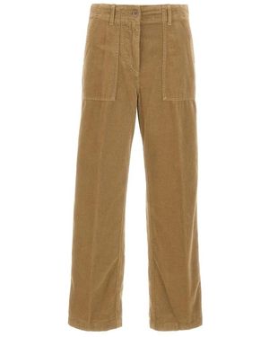 Aspesi Corduroy Straight Broeken - Naturel